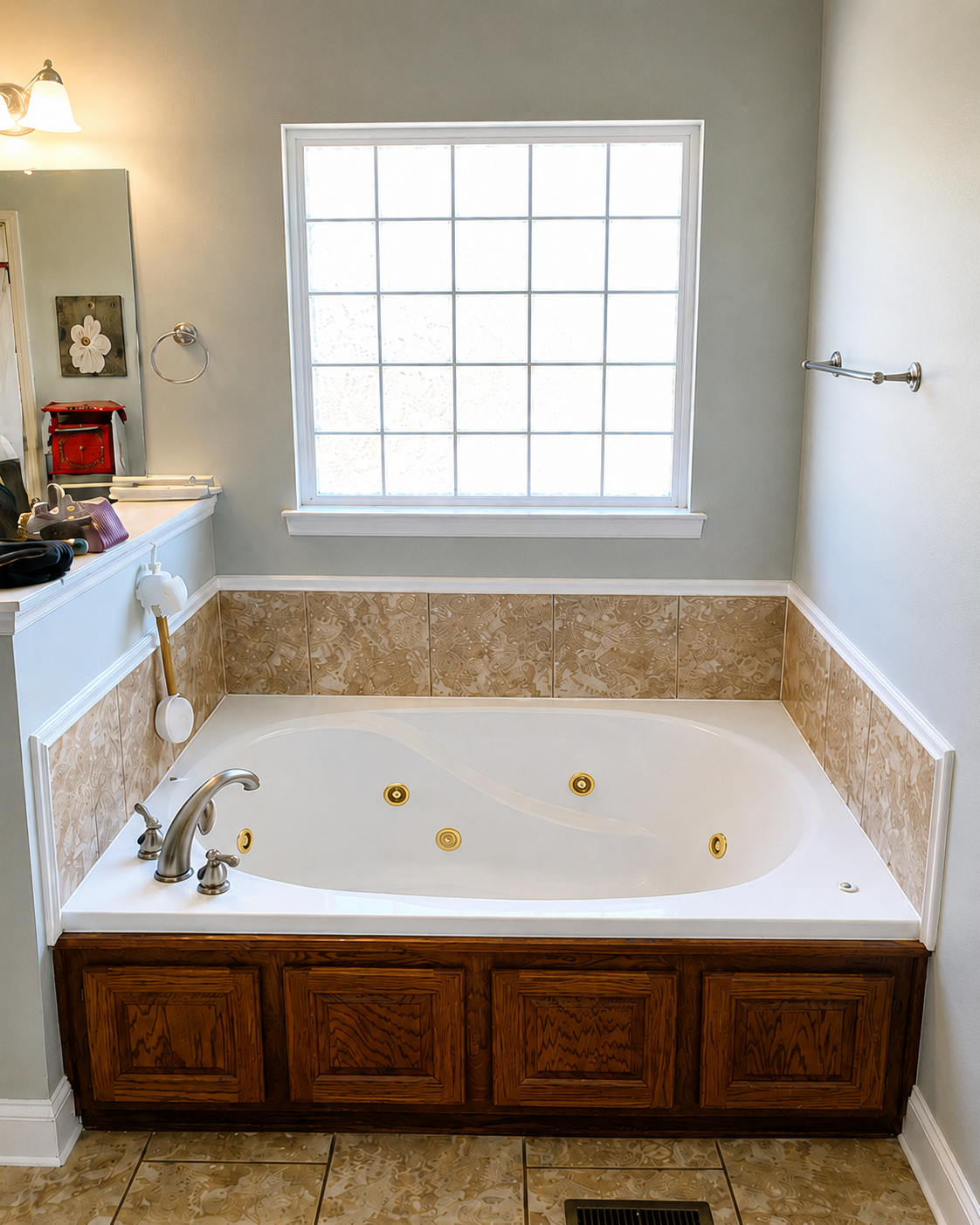 Bathroom before luxury shower installation